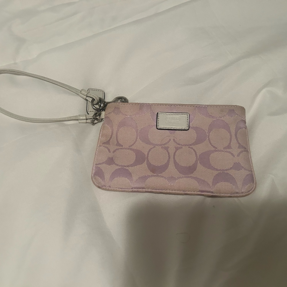 Soft Lavender Coach Wristlet